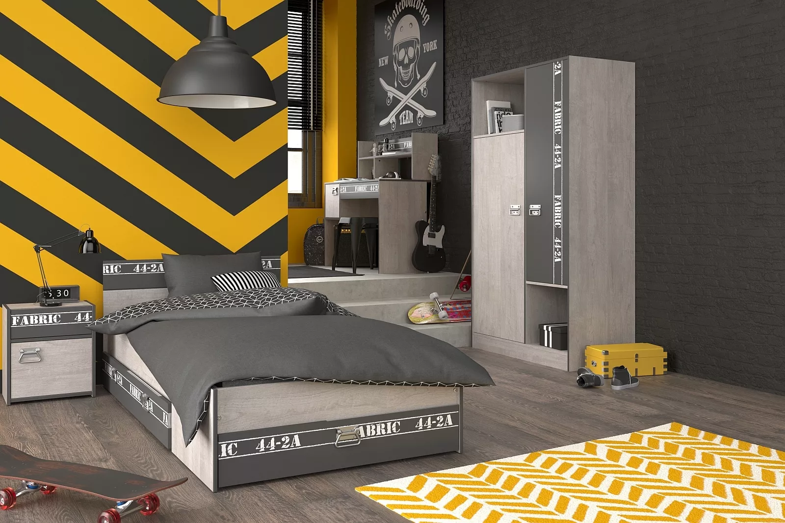 Jugendzimmer 5-teilig FABRIC 12